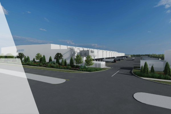 Rendering of Arcadia Cold’s upcoming Chicago facility under construction, representing the future of Midwest cold storage.