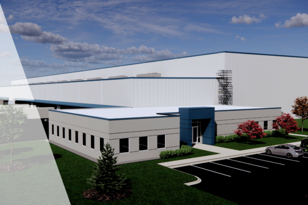 Rendering of Arcadia Cold’s upcoming Crown Point, Indiana facility, designed to enhance cold storage solutions in the Midwest.